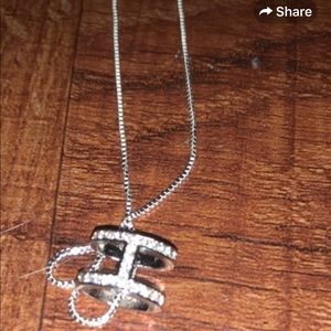 Sterling silver necklace With diamond Pendent